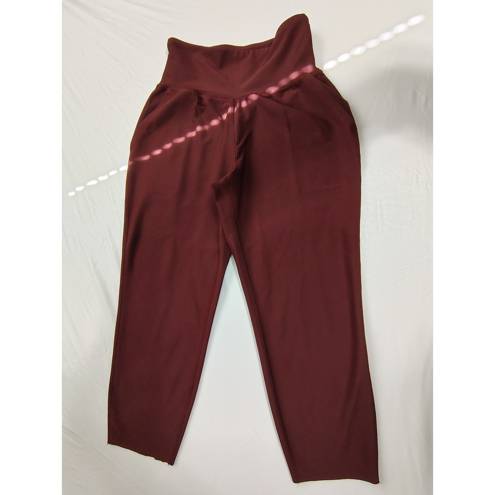 Old Navy Active Powersoft Burgundy High Waisted Crop Leggings with Pockets S